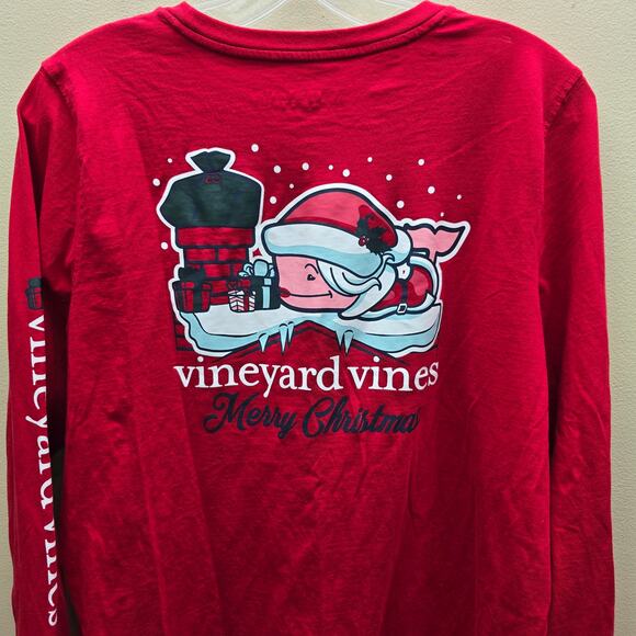 Vineyard Vines Christmas Mrs. Claus Whale Pullover T-Shirt Red Size XL - Picture 1 of 7